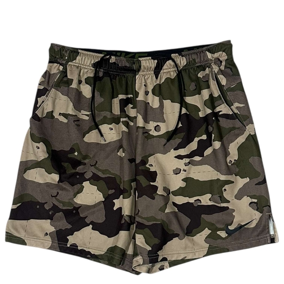 Nike Men’s Athletic Shorts Brown Camouflage Dri-Fit Drawstring XL - Picture 1 of 6